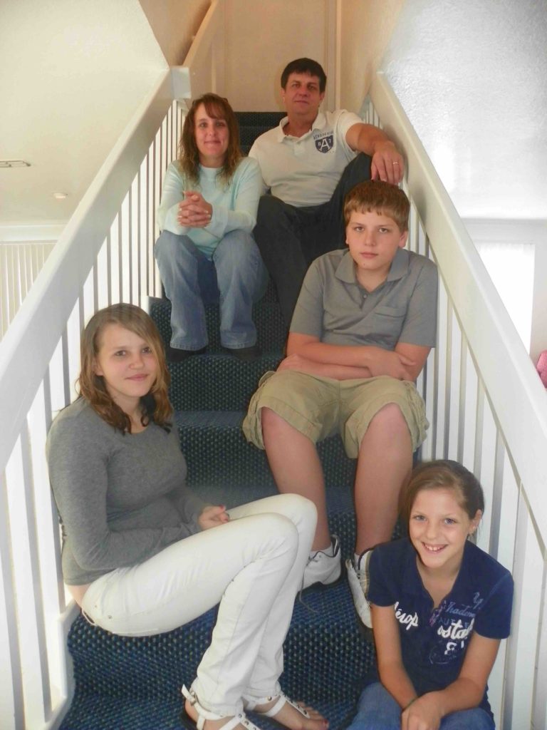 The Staton-Queen family (Hannon and Christina, Tyler, Kimmy and Destiny) in their new town home.