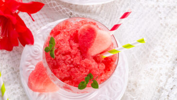 Local cocktail using watermelon.