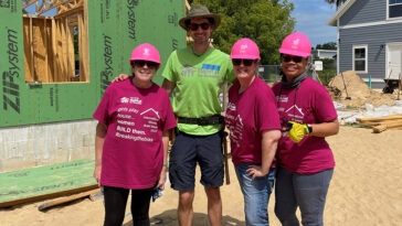 Stina D'Uva working with West Orange Habitat for Humanity West Orange Women’s Build