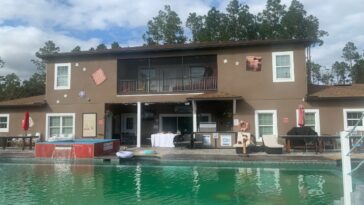 Resort by the poolside