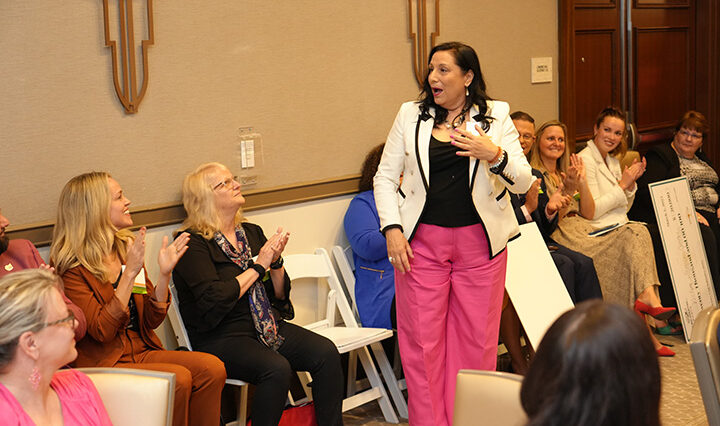 Jan Edwards, President of Paving the Way Foundation reacting to news of receiving the funds.