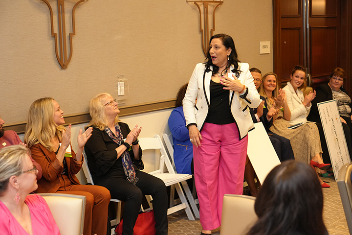 Jan Edwards, President of Paving the Way Foundation reacting to news of receiving the funds.