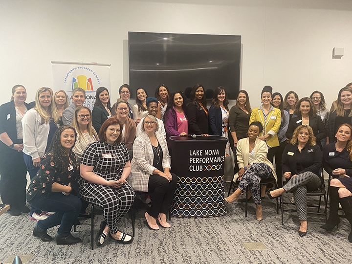 Photo of Nona Professional Ladies business luncheon attendees at the Lake Nona Performance Club.