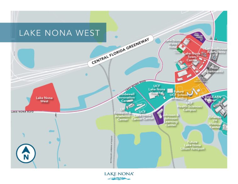23_LNW_Map for Media - Central Florida Lifestyle Map of Lake Nona West shopping center in Lake Nona