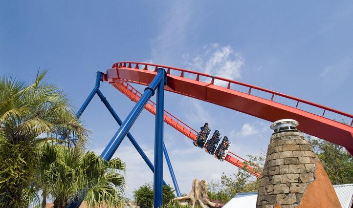 Rollercoaster at theme park, Florida