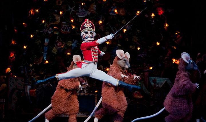 Photo of the Nutcracker in honor of holiday theater performances.