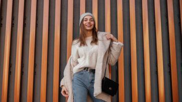 woman modeling winter fashion