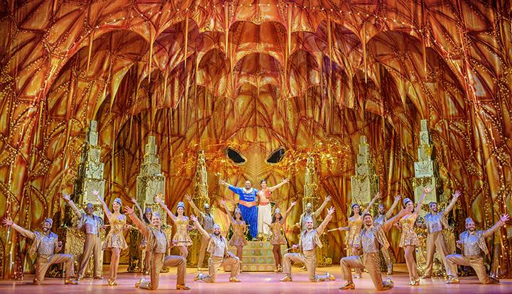 Aladdin cast on the national tour at the Dr.Phillips Center.