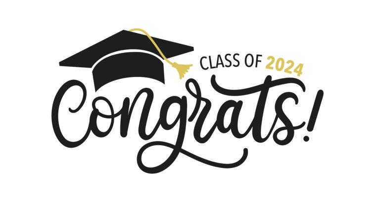 Class of 2024 Vector Illustration for Graduation. Congratulations Graduates card. Grad ceremony template. - Central Florida Lifestyle