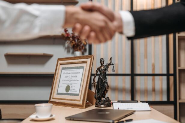 Two people shaking hands