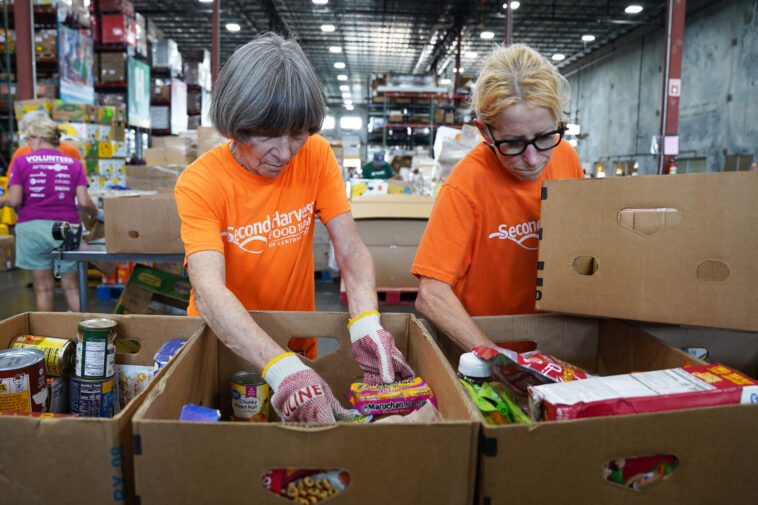 Volunteers at Second Harvest Food Bank of Central Florida sort food donations - Central Florida Lifestyle